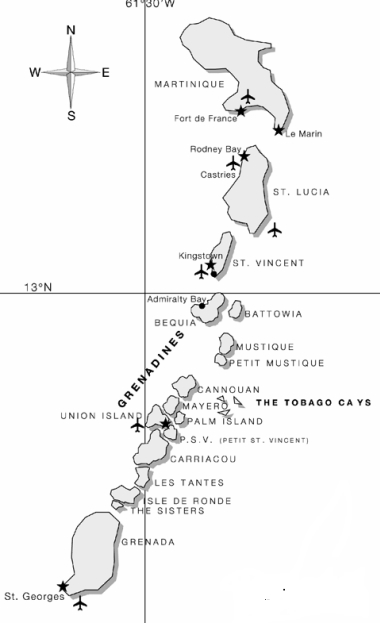 kaart Martinique
