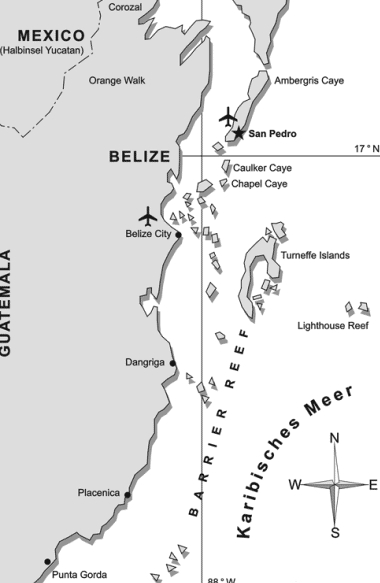kaart Belize